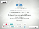 2010/MicrosoftSharePoint2010/SharePoint2010-Entwicklungsplattform-PeterPallierer